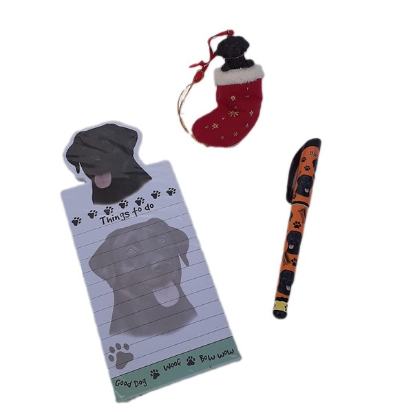 Blue Skies Plus Black Labrador Lab Dog Gift Set with