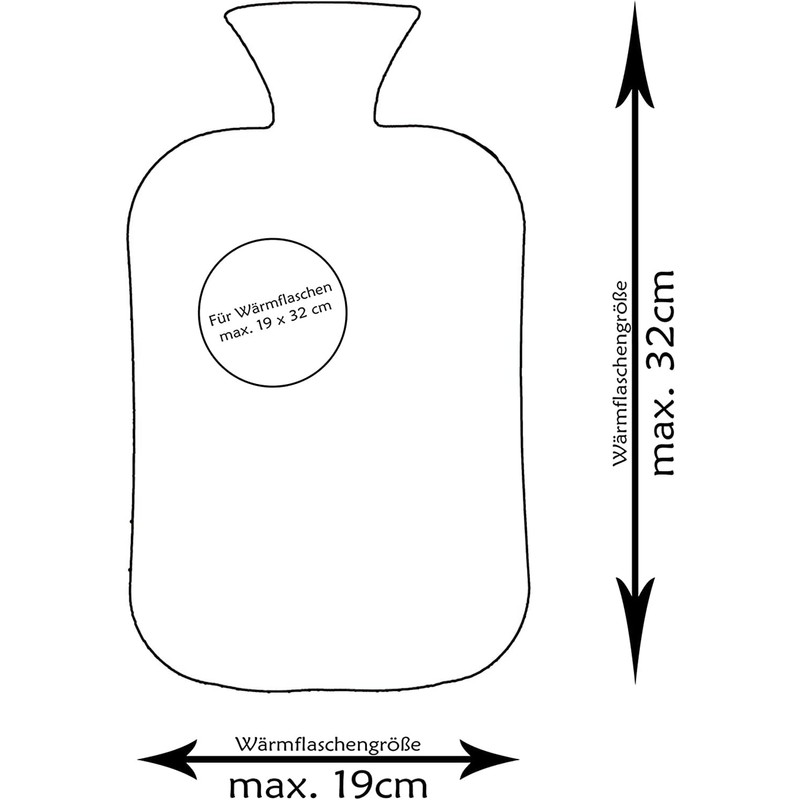 Organic Hot Water Bottle Cover Compact for Hot Water Bottle