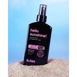 B.Tan Hello Sunshine! SPF 7 Dry Spray Oil Deep Tanning Goji Berry Pomegranate