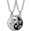 OATIPHO 1 Par Yin Yang Necklace, Tai Collar Collares Yin