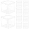 HEALLILY 10pcs Clear Box Clear Decorative Boxes Acrylic Plastic Square