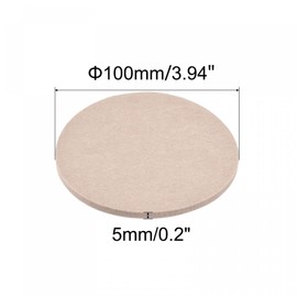 TA-VIGOR Filz-Möbelpads, rund, selbstklebend, Bodenschoner für Holzböden, rutschfeste Pads, kratzfeste, beige Pads für Sofas, Schreibtische, Schränke, 4 Stück