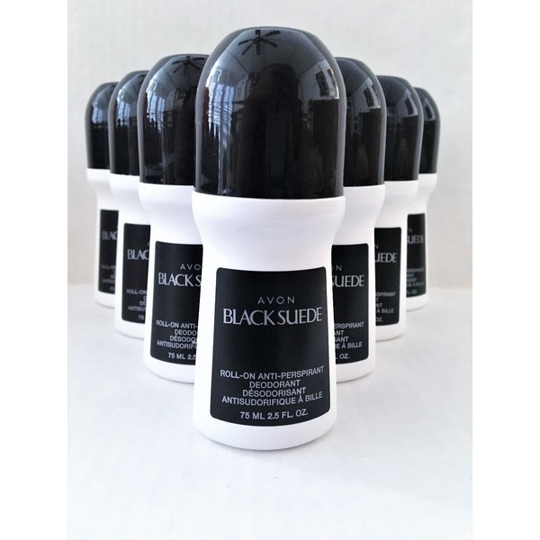 Avon Black Suede Roll-On Anti-Perspirant Deodorant - Bonus Size - Set of 10