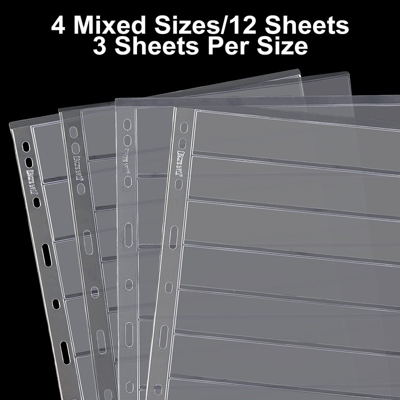 Stamp Collection Inserts - Collector Stamp Album 12 Sheets with