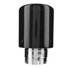 Broco Carbon Fibre Type Car Modified Single Outlet Exhaust Muffler Tip Tail Throat 63-101mm