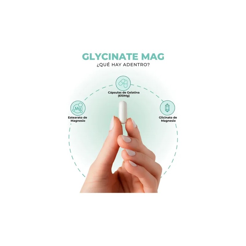 Glicinato Magnesio Capsulas 610mg Nuvalab Domir Sabor