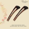 Parcelona French Long Duo Tortoise Shell Marrón Grande 12,1 cm