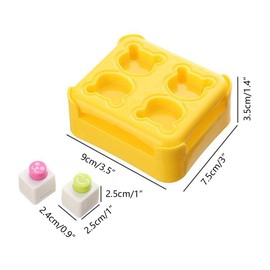 Rice Ball Mold, DIY Cute Sushi Embossing Mold, Mini Bear Rice Ball Mold Creative Cartoon Mini Bento Sushi Onigiri Mould Baking Tool, Multiple Bear Face Nori Punch Embossing Device For Home Kitchen