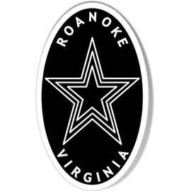Roanoke, Virginia Star City Euro Oval Sticker