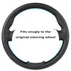 Car Steering Wheel Cover Microfiber Leather Stitch Wheel Wrap Fit