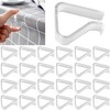 24 Pieces Transparent Clear Tablecloth Clips, Plastic Table Cloth Clips，Windproof