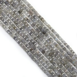 WTIAN Natural Gemstone Square Cube Stone Beads,Spacer Loose Beads for Jewelry Making Bracelet Necklace Earrings(2mm),Lubradorite-02