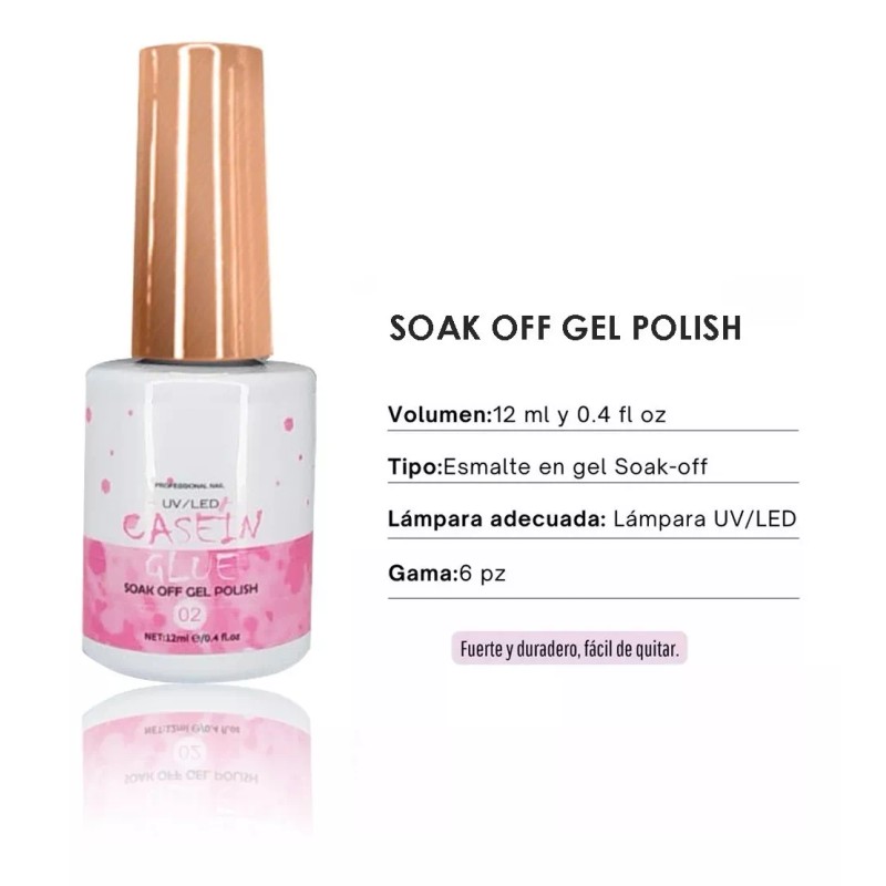 Obp Gama De 6 Pzs Gel Semipermanente Esmalte Con Glitter