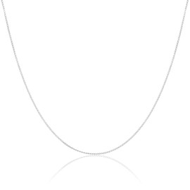 jewellerybox Sterling Silver Diamond Cut Elongated Curb Chain 20 Inches
