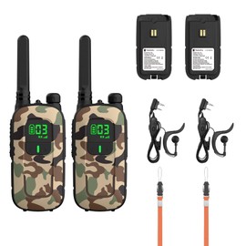 Radioddity PR-T3 Walkie Talkie for Children 16 Channels PMR446 Radio for 3-12 Years Children VOX with Torch 4 km Range for Adventure, Outdoor, Camping, Pack of 2