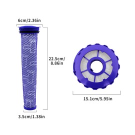KENSHIRE Vacuum DC40 filters compatible for Dyson DC40 post hepa pre filters animal multi floor total clean parts replacement 922676-01 and 923587-02
