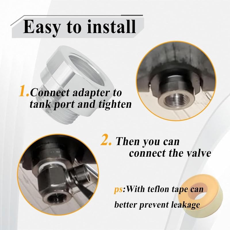 A-211 27mm-2.0 Thread Size Oil Drain Valve Adapter, Silver