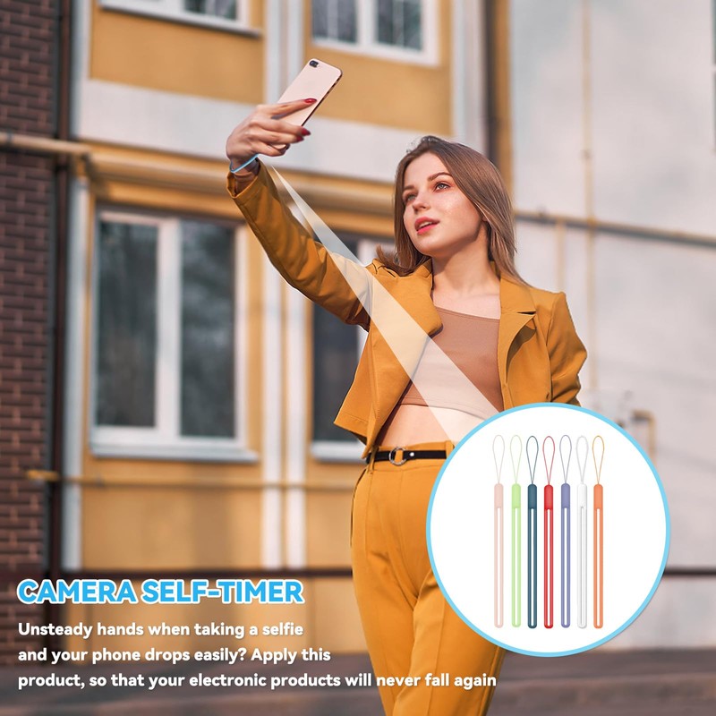 Binxus 28 Pcs Multicolor Silicone Wrist Lanyard, Keychain, Phone Camera