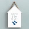 Global Designs Gone To The Beach Coastal Blue Nautical Sign