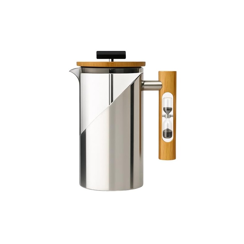 StramperPress| French Press coffee maker | HourGlass Timer| Coffee Press|
