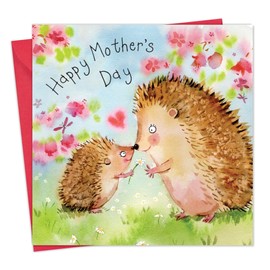 Twizler Mother's Day Card for Mum Hedgehog - Happy Mothers Day Card from Son or Daughter - Mothering Sunday Mummy Gifts - Cute Mum To Be Mothersday