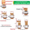 Hecfu 2 Pcs Tool Box Locks with Keys, Hook Cam,