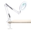 KIRKAS 10X LED Magnifying Lamp with Clamp Real Glass Lens,
