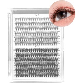 240pcs Cluster Lashes, 10&20D C Curl, Faux Mink, 8-13mm, DIY Eyelash Extensions, Professional Quality