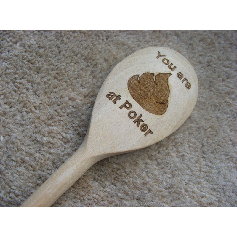 FastCraft NEW ENGRAVED POKER WOODEN SPOON LOSER LAST BOOBY PRIZE