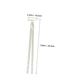 Ipetboom 3pcs Satin Bowknot Hair Clips Long Tails for Hair Bow Accessories Non-slip Ribbons for Women