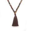 Yoga Necklace Jewellery Beads Long Tassel Necklace Jasper with 108