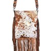 American Darling Messenger Bag ADBGS192ACGO Metalic Paint Embelished Cow Hide,