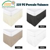 Percale Box Pleated Valance Bed Skirt for All Bed Sizes