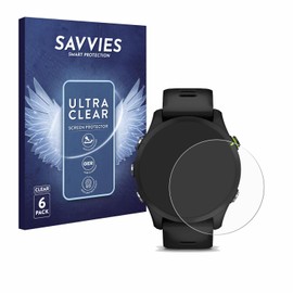 Savvies 6 Pack Screen Protector compatible with Garmin Forerunner 255/255 Music Protection Film Clear