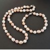 Treasure Bay Womens Pearl Set 9-10mm Natural Freshwater Pearl Necklace
