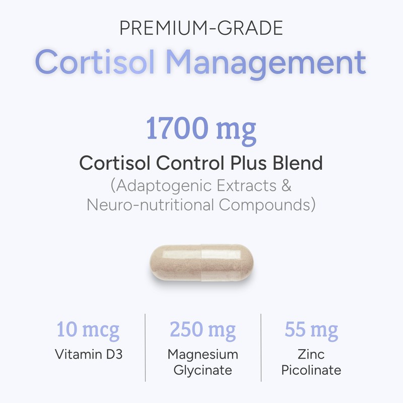 Cortisol Supplement - Cortisol Control Plus Supports Stress Relief, Mood,