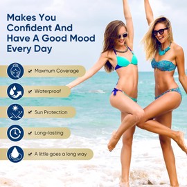 Tattoo Cover Up, 2 Colors Tattoo Cover Up Concealer Makeup Waterproof, Tattoo Concealer Cream, Suitable for Scars, Spots & Vitiligo, Waterproof & Sweatproof