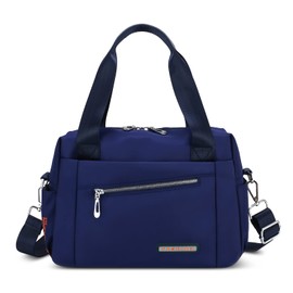 DIRRONA Fashion Handbag Women's Shoulder Bag Lightweight Messenger Bag Simple Casual Nylon Women's Bag Multiple Pockets Travel Waterproof School Work Women's Handbag, blue