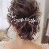 GENBREE Diadema para el pelo de boda con diamantes de