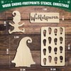 Axinyijia Set of 4 Gnome Footprints Gnome Accessories, Wooden Gnome