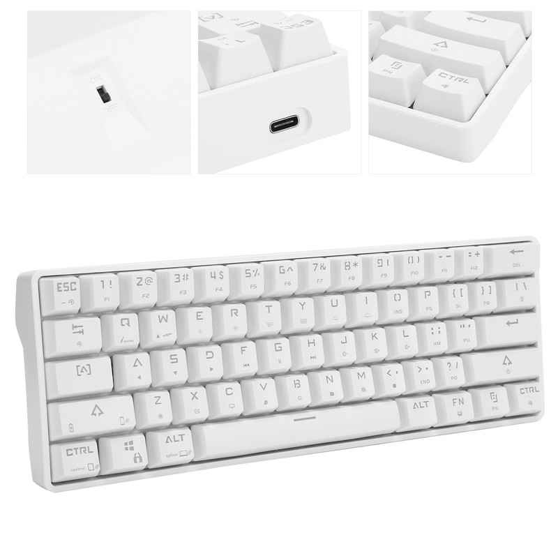 Mechanical Keyboard 61 Key BT5.0 USB Dual Mode Blue Switch