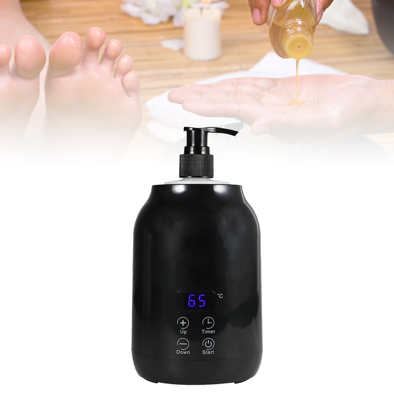 Massage Oil Warmer LED Display Touch Control Temperature Adjustable Body