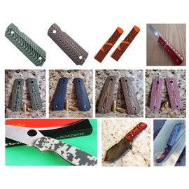 NC HAISDA G10 - Material de mango de cuchillo para cuchillos, espada, losas de bricolaje, losas de micarta en blanco, paquete de 2 unidades, color rojo