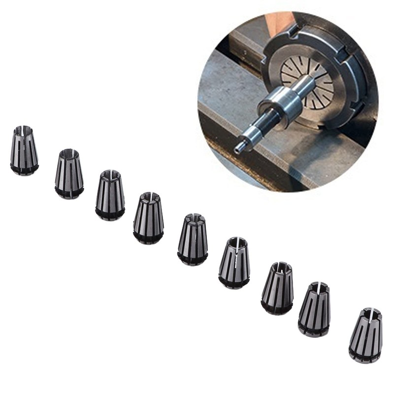 9 Piece ER8 Collet Chuck, High Precision CNC Engraving Machine,