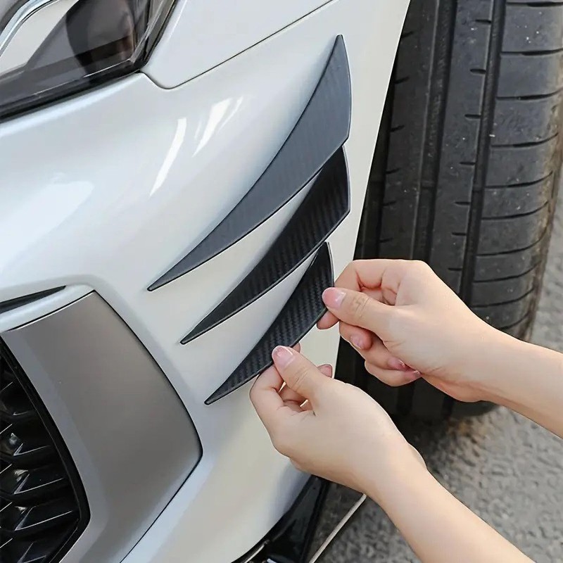 6 Pcs Car Spoiler Canards Kit, Universal Auto Body Anti-Collision