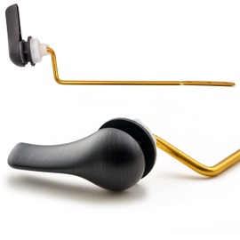 Qualihome Universal Side Mount Toilet Handle Tank Flush Lever Replacement Handle, Bronze Finish Toilet Handle
