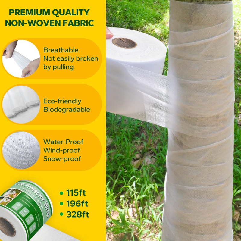 Emycool 115ft Tree Wrap for Damaged bark, Tree Trunk Wraps