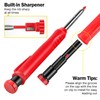 Hiboom 2 Pack Solid Carpenter Pencils with Pencil Cap and