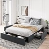 Allewie Queen Size Platform Bed Frame with 3 Storage Drawers,