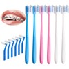 Fremouth V-Shaped Orthodontic Toothbrush for Braces, Soft Bristles, 6 Count,